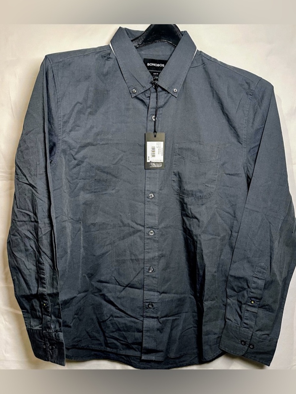 Bonobos Men's Blue Grey Melange Slim Fit Button-Down Shirt